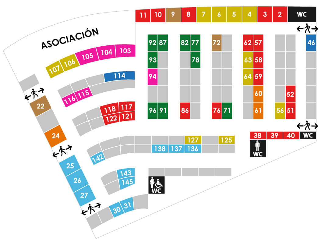 Mapa Puestos Mercado Municipal de Bailén en Málaga